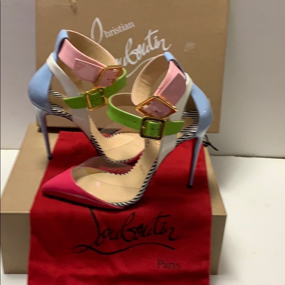 CHRISTIAN LOUBOUTIN MULTICOLORED STRIPED U…